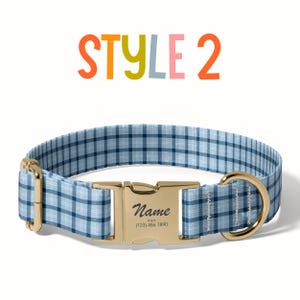 a dog collar with a name tag on it