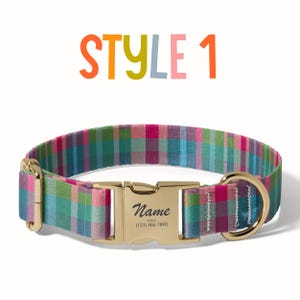 a dog collar with a name tag on it