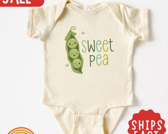 Sweet Pea Baby Shirt, Cute Pea Pod Baby Bodysuit, Girl Newborn Outfit, Baby Shower Gift, Coming Home Outfit