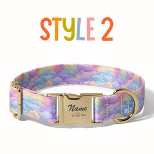 a dog collar with a name tag on it