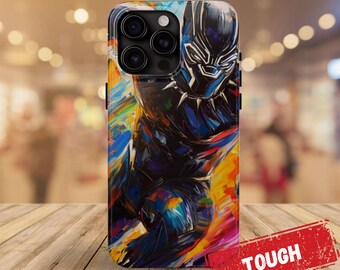 Wakandan Displayschutzfolie: iPhone Case für iPhone 15, 14, 13, 12, 11 Pro Max, Plus, mini, X, 8, Samsung S24 Ultra, S23, S22 S21, Black Panther Hülle