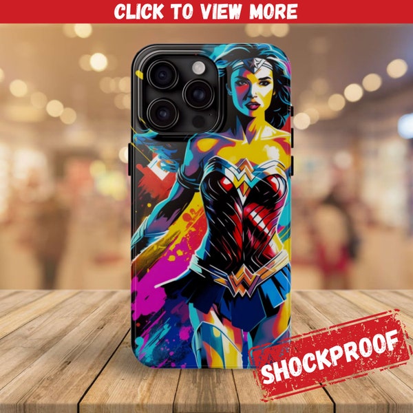 Wonder Girl: iPhone Case for iPhone 15 14 13 12 11 Pro Max Mini Plus X 8 7, Samsung S24 Ultra, S23, S22 Plus, S21, Wonder Woman Phone Case