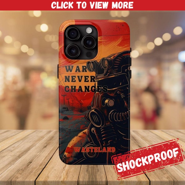 Vault-Tek - War Never Changes: Case for iPhone 15 14 13 12 Pro Max Plus, Samsung S24 Ultra, S23, S22, Pixel, Fallout Series, Birthday Gift