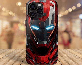 Iron Avenger : coque pour iPhone 15, 14, 13, 12, 11 Pro Max, Plus, mini, X, 8, Samsung S24 Ultra, S23, S22 S21, Iron Man, coque de téléphone Avengers