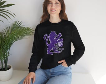 Sacramento Basketball - Vintage style - 2024 Lion Logo - Sports - Basketball - Sac - Unisex Heavy Blend™ Crewneck Sweatshirt