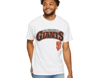 San Francisco Baseball - Vintage 80s - Baseball - Sports - Unisex Garment-Dyed T-shirt