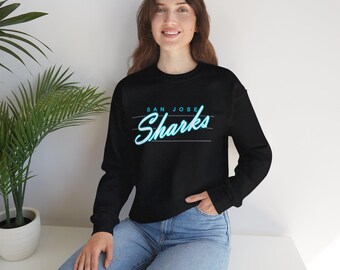 San Jose Hockey - Vintage - Sports - Hockey - Unisex Heavy Blend™ Crewneck Sweatshirt