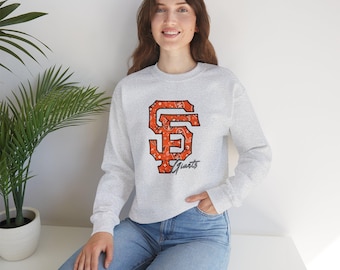 San Francisco Baseball - Paisley - Classic  Logo - Vintage style - Baseball - Sports -  SF - Unisex Heavy Blend™ Crewneck Sweatshirt