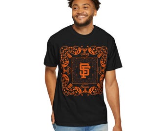 San Francisco Baseball - Vintage 80s - Baseball - Sports - Unisex Garment-Dyed T-shirt