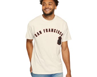San Francisco Baseball - Vintage - Baseball - Negro league Logo - Sea Lions - Sports - SF - Unisex Garment-Dyed T-shirt