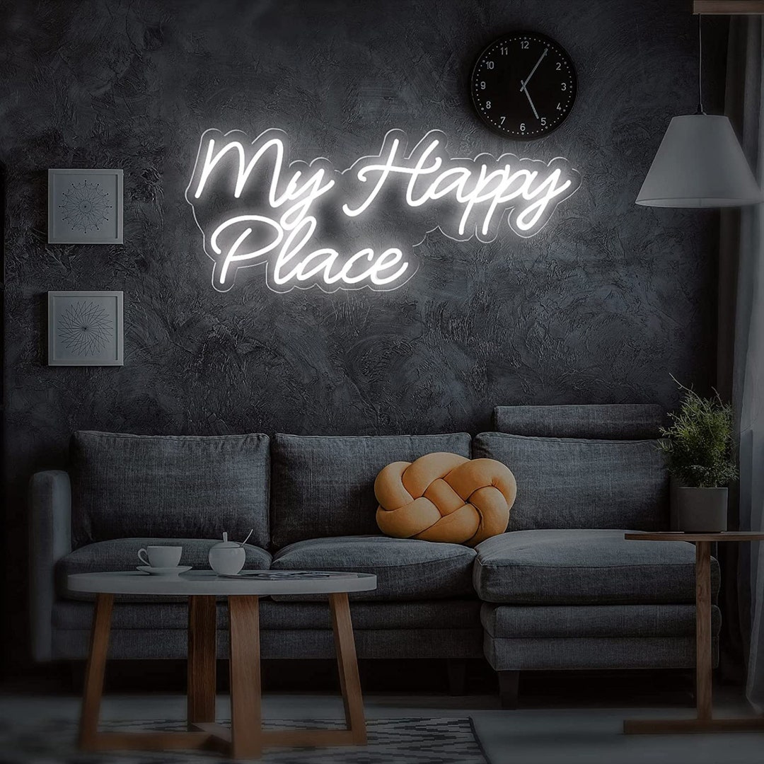 My Happy Place Neon Sign Custom Neon Sign Wedding Neon Sign Kids Room