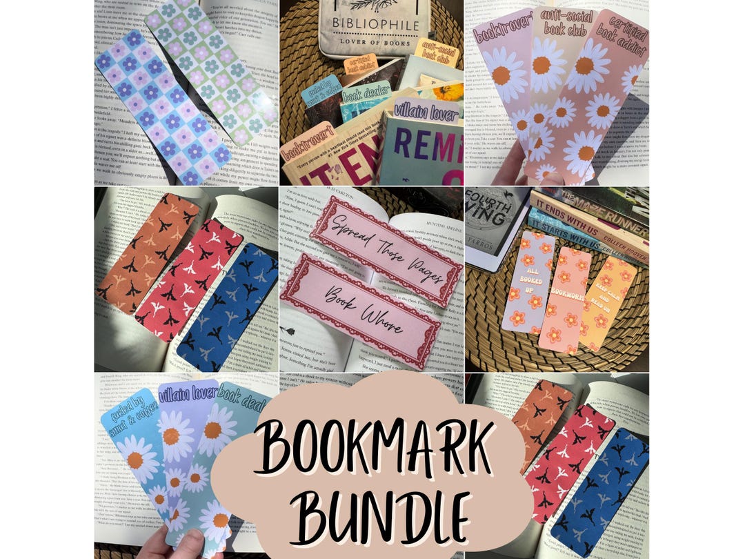 Bookmark Bundle, Bookish Gift, Bookmark Set, Gift for Readers, Mystery ...