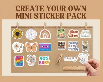 Build Your Own Mini Sticker Pack, Cozy Bookish Filler Stickers for Kindle, Laptop Decor
