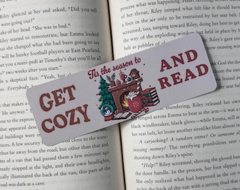 Get Cozy And Read Bookmark, Christmas Bookmark, Bookmark for books, Gift idea for readers, Bookworm gift, Cozy Readers, Cozy Bookmark