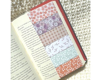 Floral Magnetic Bookmarks, Botanical Planner Clip, Floral Stationery, Spring Bookish Accessory, Flower Page Marker, Book Lover Page Holder