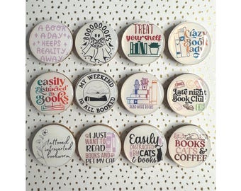 Book Themed Mini Magnets, Mini Magnets, Decorative Magnets, Gift Idea