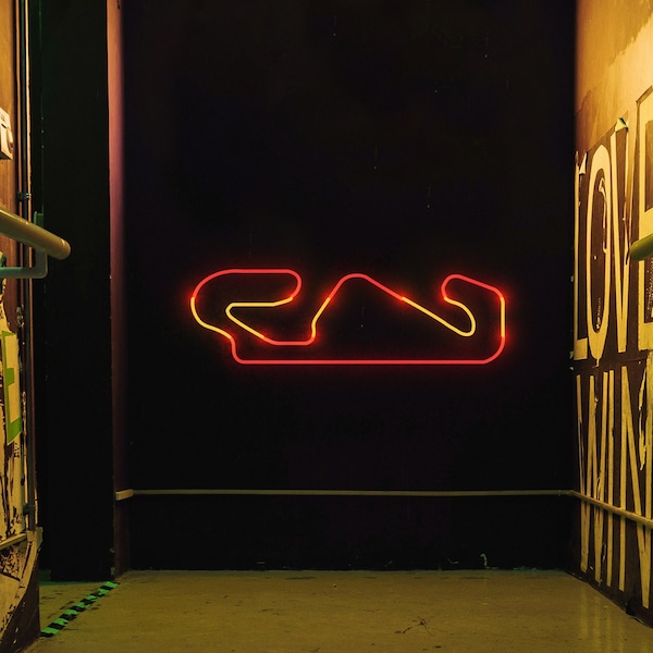 Circuit de Barcelona-Catalunya  Neon Wall Art - LED Race Track Sign for Home Decor , Illuminating the Racing Spirit of Catalonia