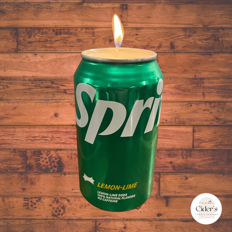 Sprite Candle Can Candle Soda Candle Soy Candle Hand Etsy