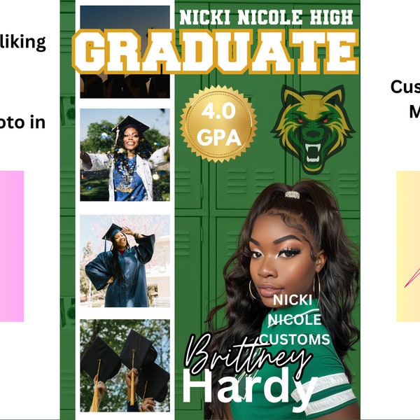 Grad Magazine Cover Editable Bundle of 8