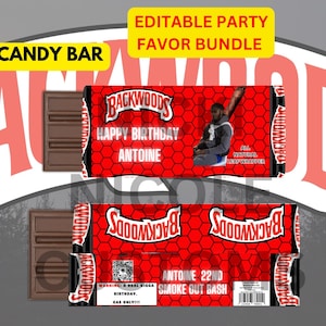 Bearbeitbare Backwood Hershey Bar Vorlage