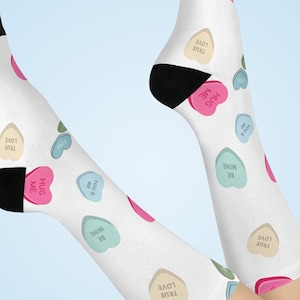 Valentine&#39;s Heart Cushioned Crew Socks