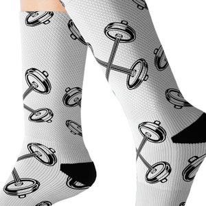Barbell Socks, Weights, Weightlifter, Unisex Cute socks
