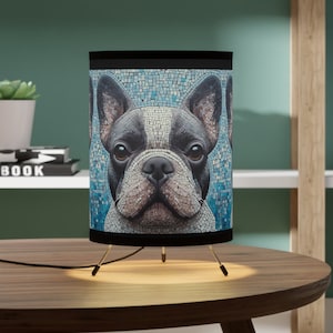 Statieflamp met high-res Franse Bulldog Original Art Mozaïek, US\CA-stekker