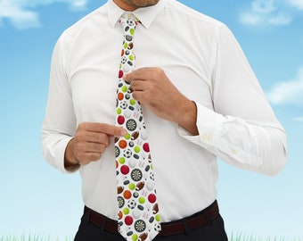 Sports Balls Necktie Neck Tie Mens Youth