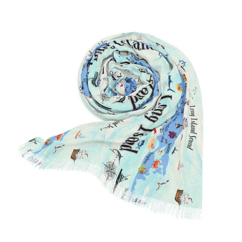 Long Island New York Light Scarf Etsy