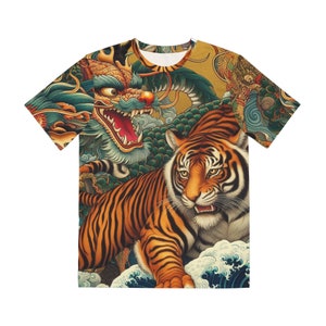 Dragon and Tiger Japanese Art Unisex Tee Shirt