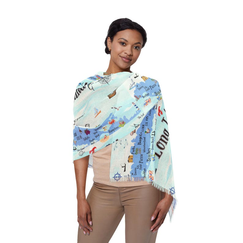 Long Island New York Light Scarf Etsy
