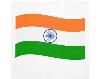 India Culture Fabric Napkins Flag