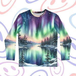 Aurora Borealis Men's Long Sleeve Shirt 2