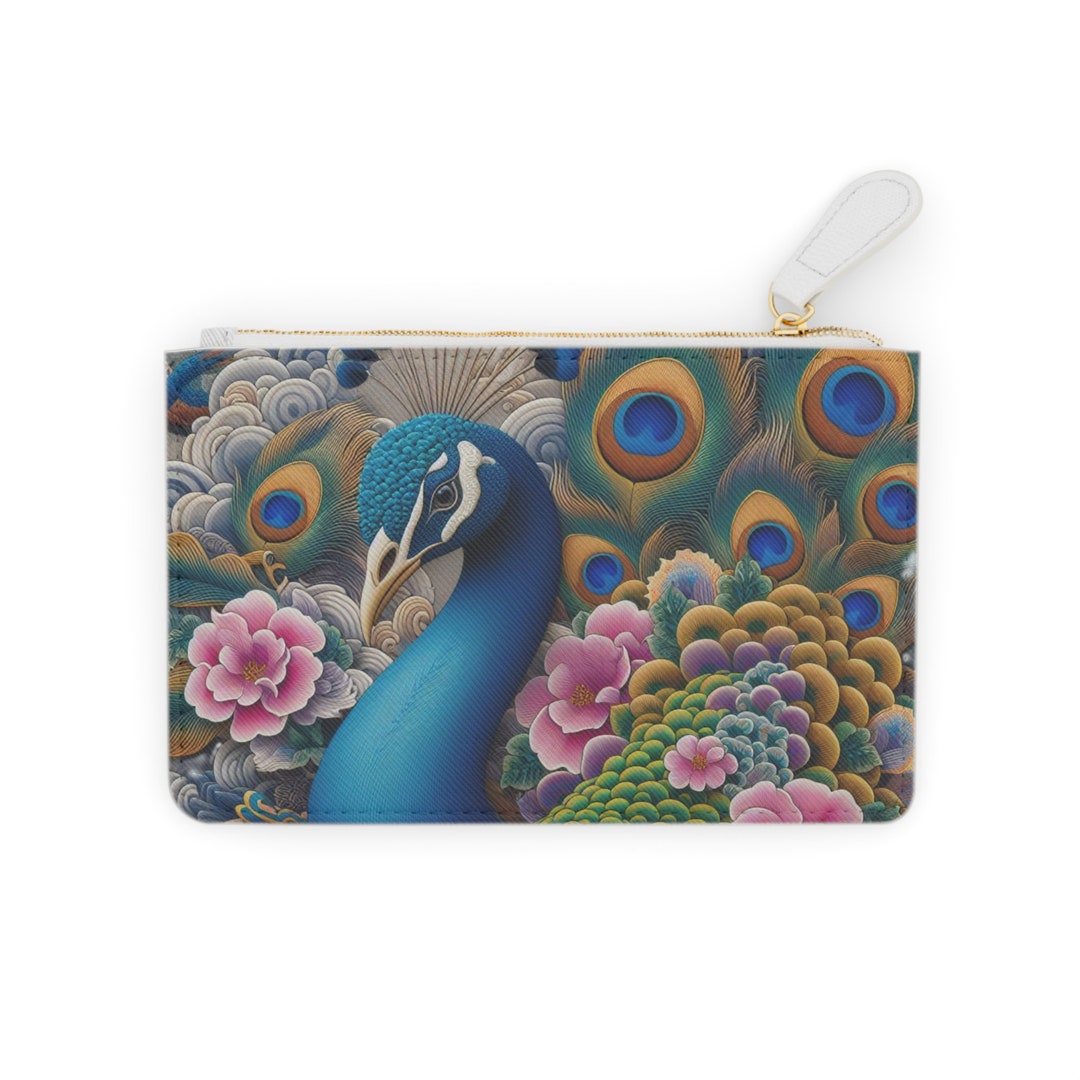 SMALL CANVAS CLUTCH PEACOCK PROUD main image 1