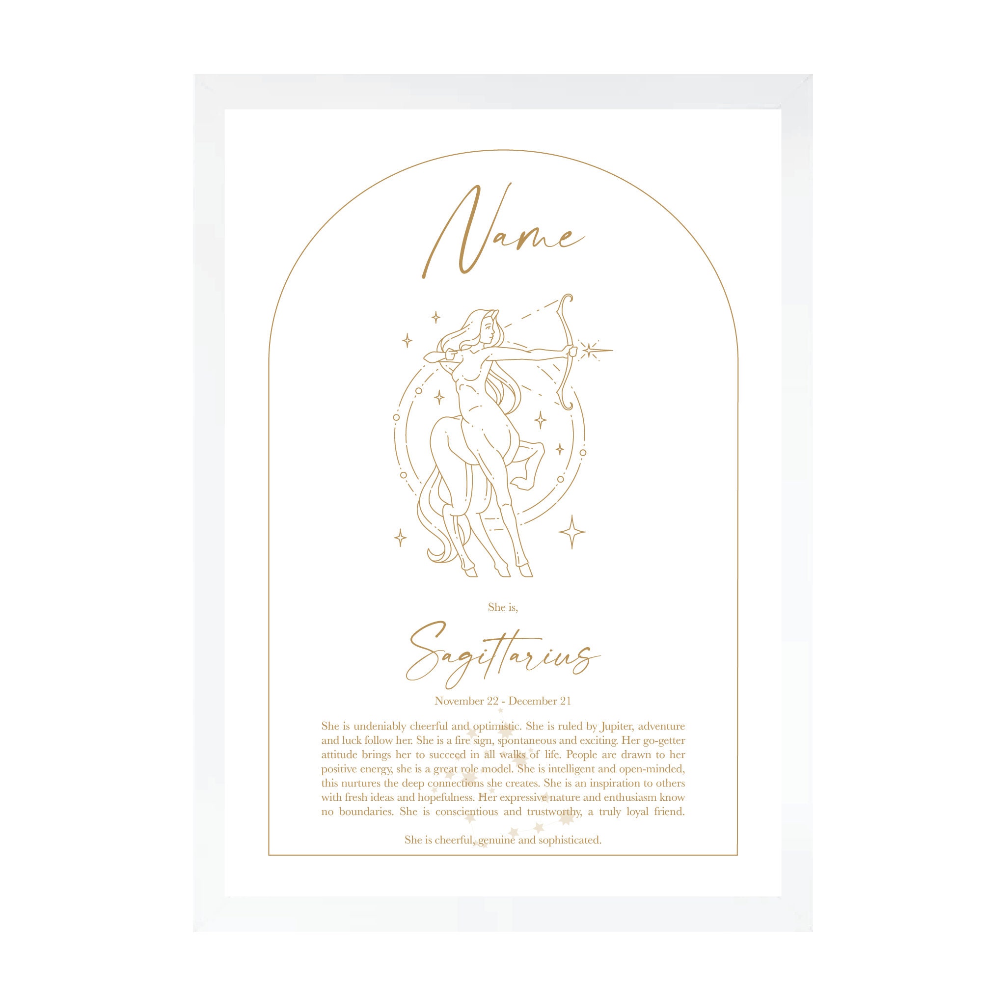SAGITTARIUS PRINT Zodiac Print Personalised Print Zodiac Etsy Australia