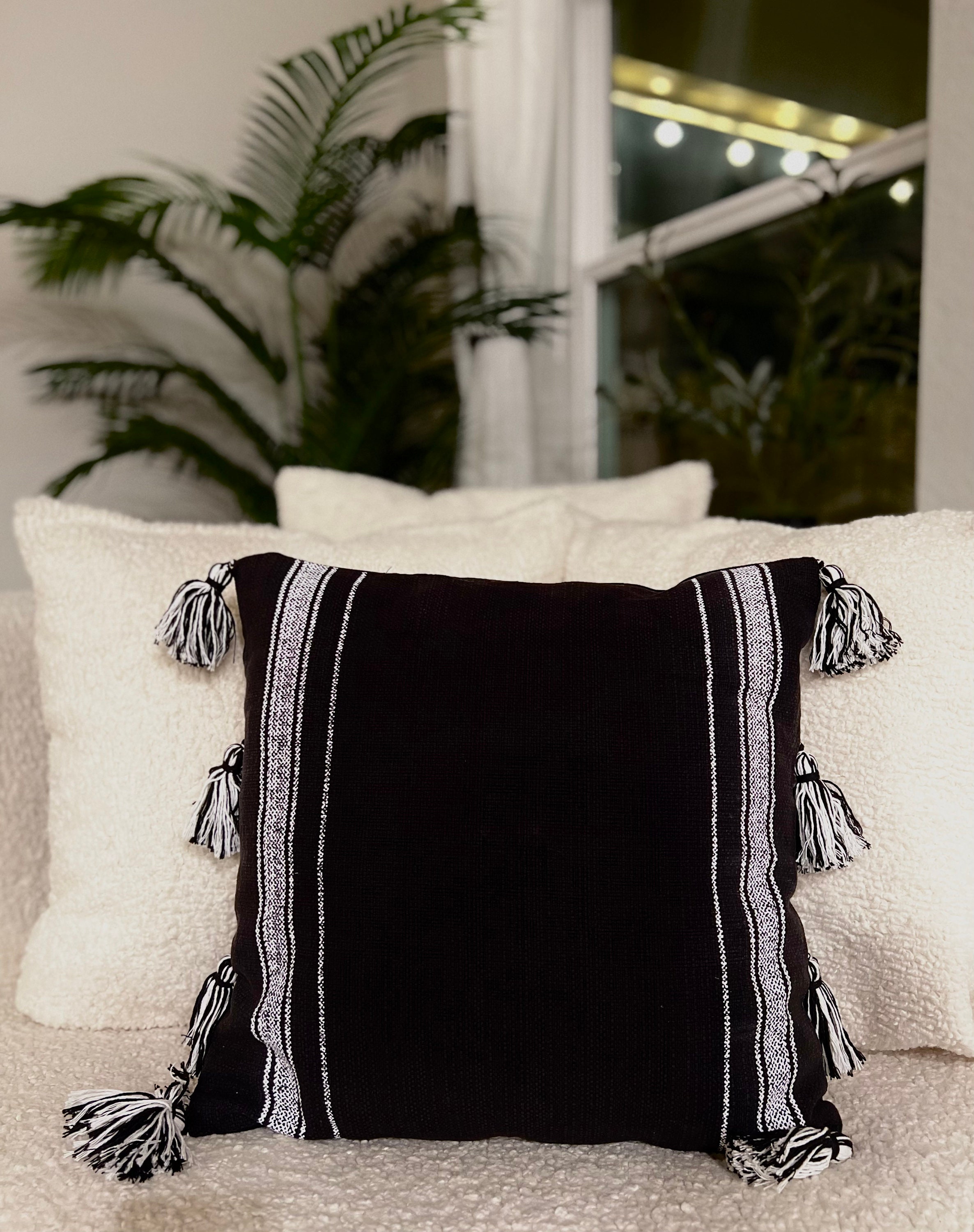 Black Decorative Pillow Cover - Etsy