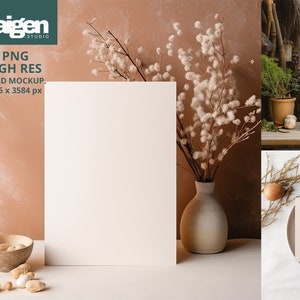 Collezione di mockup di biglietti d'auguri artistici