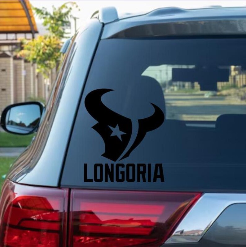 Your Name Texans High Quality Waterproof Vinyl Decal Bumper Sticker Car