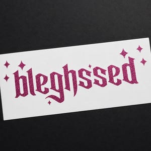 Bleghssed Sparkle Heavy Metal Waterproof Vinyl Decal Car Truck Window Bumper Laptop Mirror Cup Water Bottle Decor
