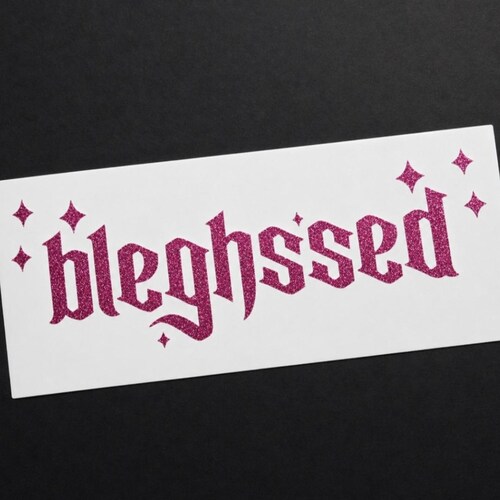 Bleghssed Sparkle Heavy Metal Waterproof Vinyl Decal Car Truck Window Bumper Laptop Mirror Cup Water Bottle Decor