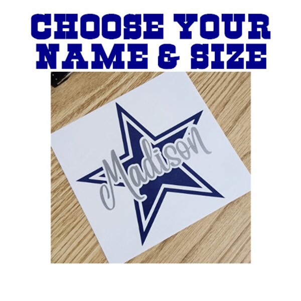 Dallas Cowboys Decal Sticker – Royal Blue Gloss, 3.75" X 3.25", For Any Smooth Surface 13 thumbnail image