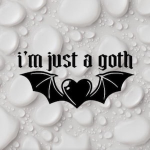 Goth Bat Heart Vinyl Decal Sticker: Cars, Windows, Appliances