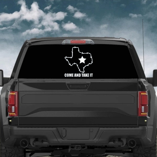 Come And Take It Texas Patriotic Border Barbed Razor Wire Vinyl Decal for Cars, Trucks, Windows & MORE! Choose your color and size!