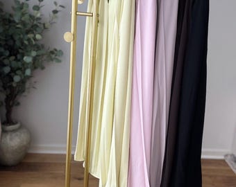 Modest Summer Maxi Skirt for Women | Cotton Linen Long Skirt | Flowy High Waisted A-Line Skirt | Lightweight Muslim Modest Clothing | Long M