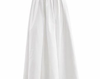 Cotton Under Abaya Maxi Skirt | Cotton Modest Layering Skirt | Lightweight Muslim Slip Skirt | White & Black Long Skirt/ maxi cotton skirt