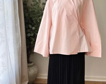 Lightweight Summer Modest Top for Women, Breathable Cotton Loose Fit Blouse, Short Sleeve Modest Shirt, Casual Muslim Clothing USA