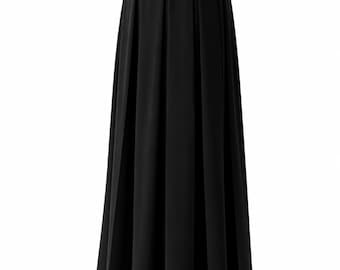 Long Modest Skirt Women High Waist Maxi Skirt Flowy Pleated Skirt Muslim Skirt Church Outfit Elegant Skirt for Women