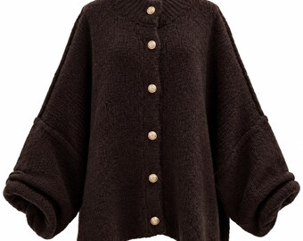 Modest Fall Sweater Top | Wool Mohair Blend | Oversized European Modest Knit Top | Muslimah Fall Winter Clothing