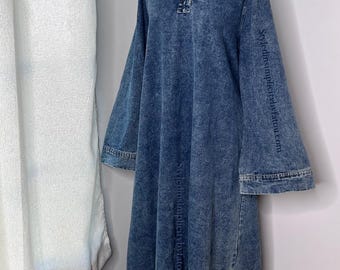 Denim Jean Abaya Modest Dress | Long Maxi Denim Abaya | Modest Denim Dress for Women | Everyday Casual Islamic Dress