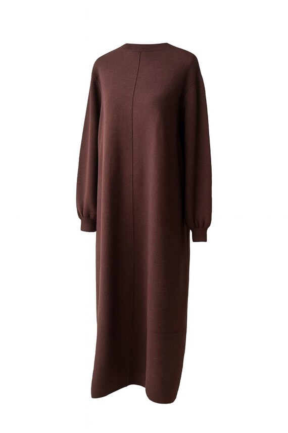 Winter Knit Abaya Dress * Modest Maxi Long Sleeve Warm Jilbab * Soft Cozy Everyday Abaya * Ramadan Eid Outfit * Muslim Women Clothing * Plus
